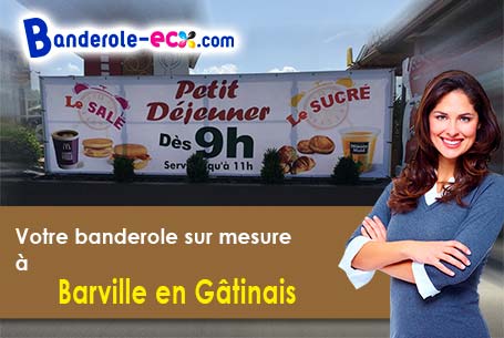 A Barville-en-Gâtinais (Loiret/45340) fourniture de votre banderole personnalisée
