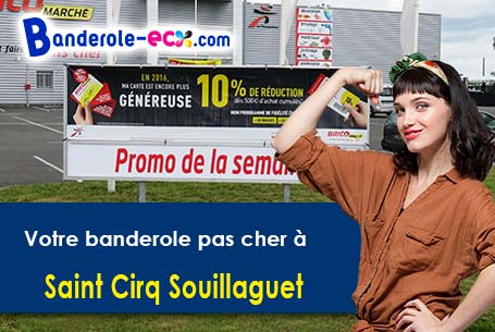 Banderole publicitaire fabriqué sur mesure à Saint-Cirq-Souillaguet (Lot/46300)