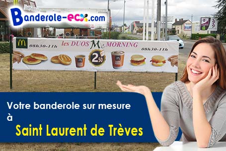 Banderole personnalisée pour vos événements à Saint-Laurent-de-Trèves (Lozère/48400)