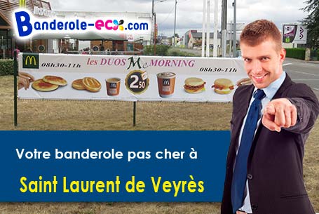 Banderole publicitaire fabriqué sur mesure à Saint-Laurent-de-Veyrès (Lozère/48310)