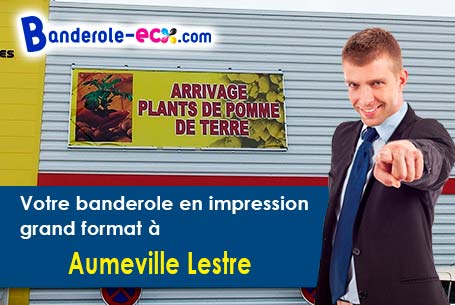 Impression de votre banderole publicitaire à Aumeville-Lestre (Manche/50630)