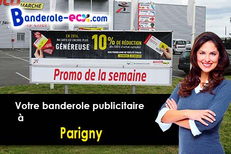 A Parigny (Manche/50600) fourniture de votre banderole personnalisée