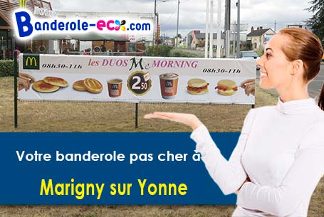 Banderole publicitaire pour vos manifestations à Marigny-sur-Yonne (Nièvre/58800)