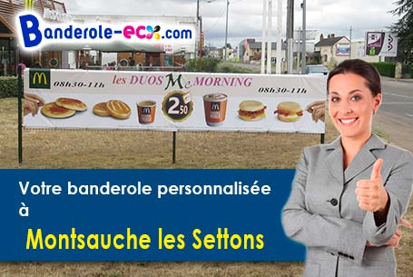 Banderole personnalisée pour vos manifestations à Montsauche-les-Settons (Nièvre/58230)
