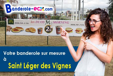 Banderole pas cher pour vos manifestations à Saint-Léger-des-Vignes (Nièvre/58300)