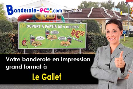 Impression sur mesure de banderole pas cher à Le Gallet (Oise/60360)