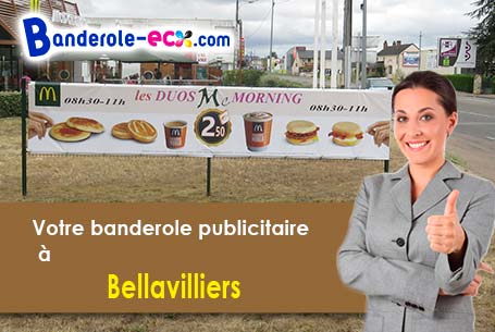 Création offerte de votre banderole pas cher à Bellavilliers (Orne/61360)