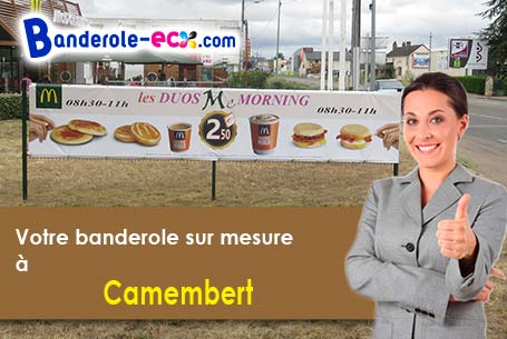 Création offerte de votre banderole publicitaire à Camembert (Orne/61120)