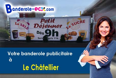 Création offerte de votre banderole publicitaire à Le Châtellier (Orne/61450)