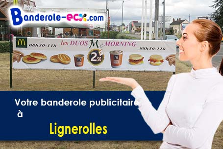 Création offerte de votre banderole pas cher à Lignerolles (Orne/61190)
