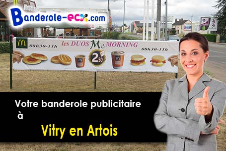 Création offerte de votre banderole pas cher à Vitry-en-Artois (Pas-de-Calais/62490)