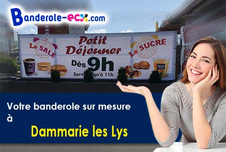 Création maquette offerte de votre banderole personnalisée à Dammarie-les-Lys (Seine-et-Marne/77190)