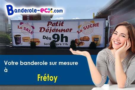Création maquette offerte de votre banderole publicitaire à Frétoy (Seine-et-Marne/77320)