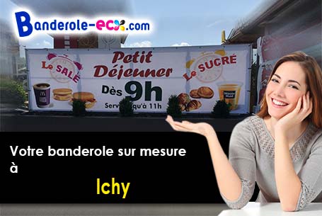 Création maquette offerte de votre banderole pas cher à Ichy (Seine-et-Marne/77890)