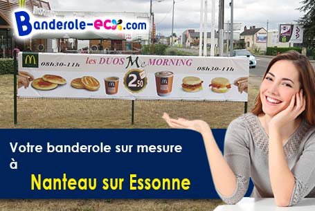 Création maquette offerte de votre banderole pas cher à Nanteau-sur-Essonne (Seine-et-Marne/77760)