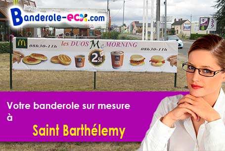 Création maquette offerte de votre banderole personnalisée à Saint-Barthélemy (Seine-et-Marne/77320)