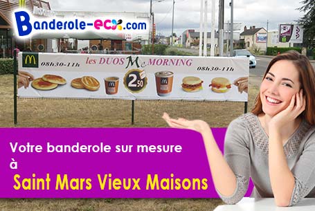 Création maquette offerte de votre banderole personnalisée à Saint-Mars-Vieux-Maisons (Seine-et-Marn