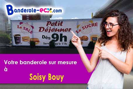Création maquette offerte de votre banderole pas cher à Soisy-Bouy (Seine-et-Marne/77650)