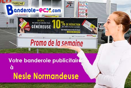 Création maquette offerte de votre banderole pas cher à Nesle-Normandeuse (Seine-Maritime/76340)