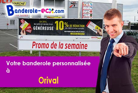 Création maquette offerte de votre banderole personnalisée à Orival (Seine-Maritime/76500)