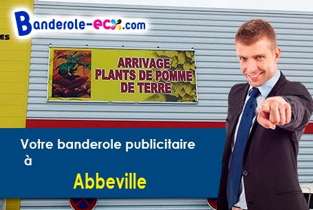 Création graphique offerte de votre banderole publicitaire à Abbeville (Somme/80132)