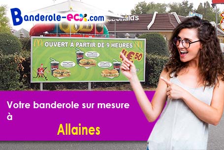 Création graphique offerte de votre banderole publicitaire à Allaines (Somme/80200)