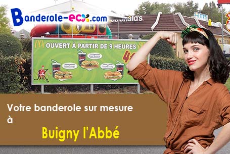 Création maquette gratuite de votre banderole pas cher à Buigny-l'Abbé (Somme/80132)