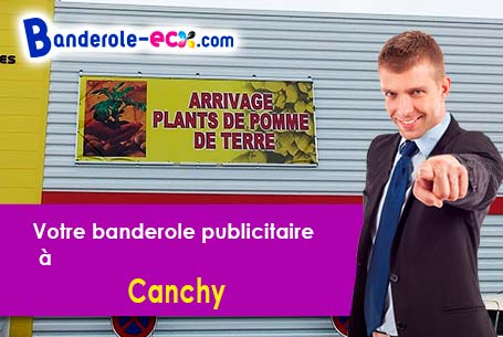 Création graphique offerte de votre banderole publicitaire à Canchy (Somme/80150)