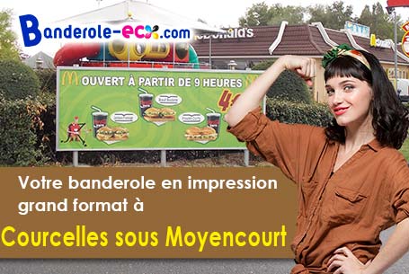Création maquette gratuite de votre banderole pas cher à Courcelles-sous-Moyencourt (Somme/80290)