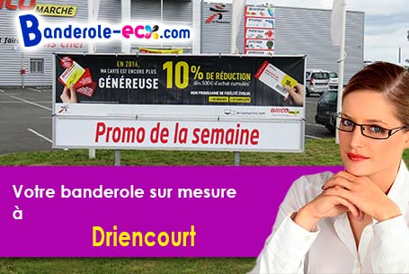 Création graphique offerte de votre banderole publicitaire à Driencourt (Somme/80240)