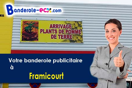 Création graphique offerte de votre banderole publicitaire à Framicourt (Somme/80140)