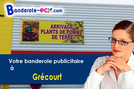 Création graphique offerte de votre banderole publicitaire à Grécourt (Somme/80400)