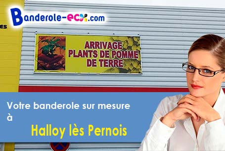 Création graphique offerte de votre banderole publicitaire à Halloy-lès-Pernois (Somme/80670)