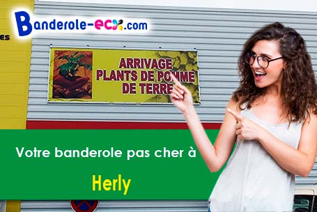 Création graphique offerte de votre banderole publicitaire à Herly (Somme/80190)