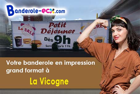 Création maquette gratuite de votre banderole pas cher à La Vicogne (Somme/80260)