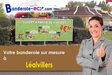 Création graphique offerte de votre banderole publicitaire à Léalvillers (Somme/80560)