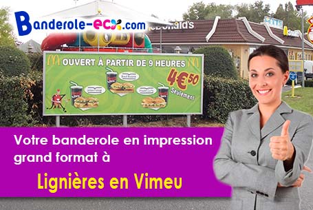 Création maquette inclus pour votre banderole personnalisée à Lignières-en-Vimeu (Somme/80140)