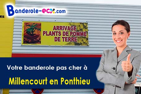 Création graphique offerte de votre banderole publicitaire à Millencourt-en-Ponthieu (Somme/80135)