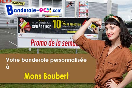 Création maquette gratuite de votre banderole pas cher à Mons-Boubert (Somme/80210)