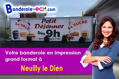 Création maquette gratuite de votre banderole pas cher à Neuilly-le-Dien (Somme/80150)