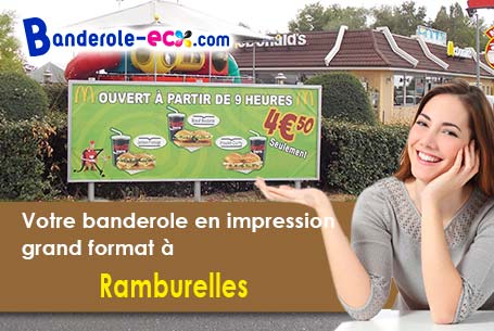 Création graphique offerte de votre banderole publicitaire à Ramburelles (Somme/80140)