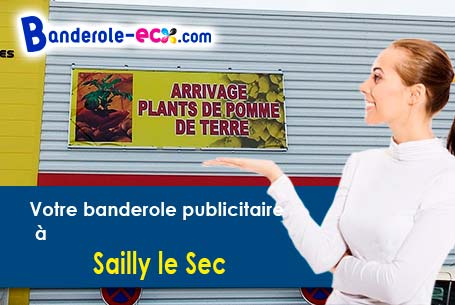 Création graphique offerte de votre banderole publicitaire à Sailly-le-Sec (Somme/80800)