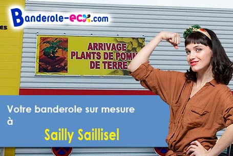 Création maquette gratuite de votre banderole pas cher à Sailly-Saillisel (Somme/80360)