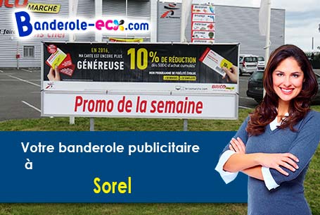 Création graphique offerte de votre banderole publicitaire à Sorel (Somme/80240)