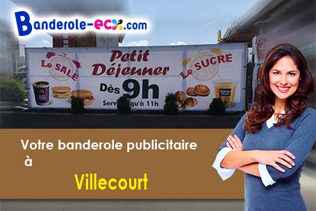 Création graphique offerte de votre banderole publicitaire à Villecourt (Somme/80190)