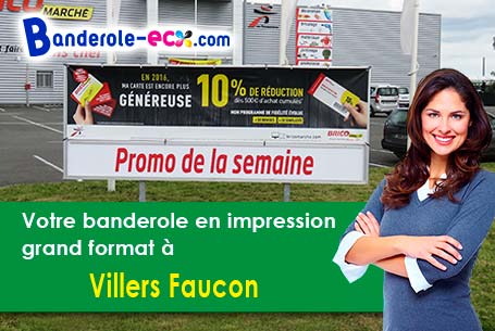 Création graphique offerte de votre banderole publicitaire à Villers-Faucon (Somme/80112)