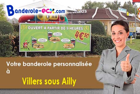 Création maquette inclus pour votre banderole personnalisée à Villers-sous-Ailly (Somme/80690)