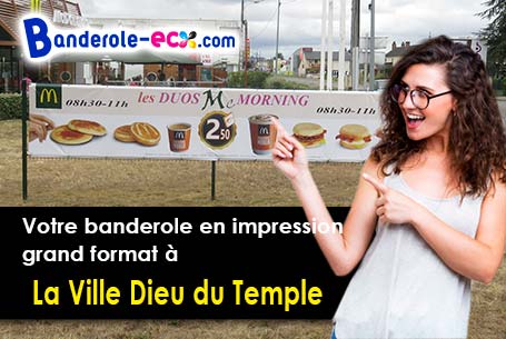 Création graphique offerte de votre banderole publicitaire à La Ville-Dieu-du-Temple (Tarn-et-Garonn