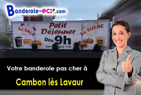 Création maquette gratuite de votre banderole pas cher à Cambon-lès-Lavaur (Tarn/81470)
