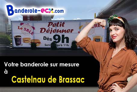 Création maquette gratuite de votre banderole pas cher à Castelnau-de-Brassac (Tarn/81260)